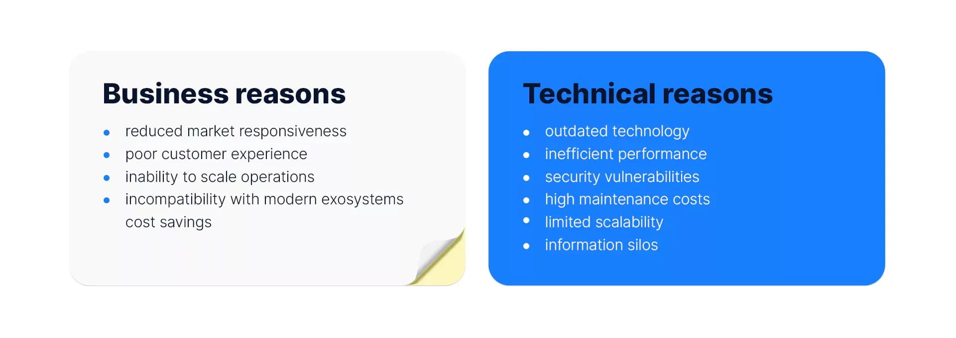 reasons to modernize app