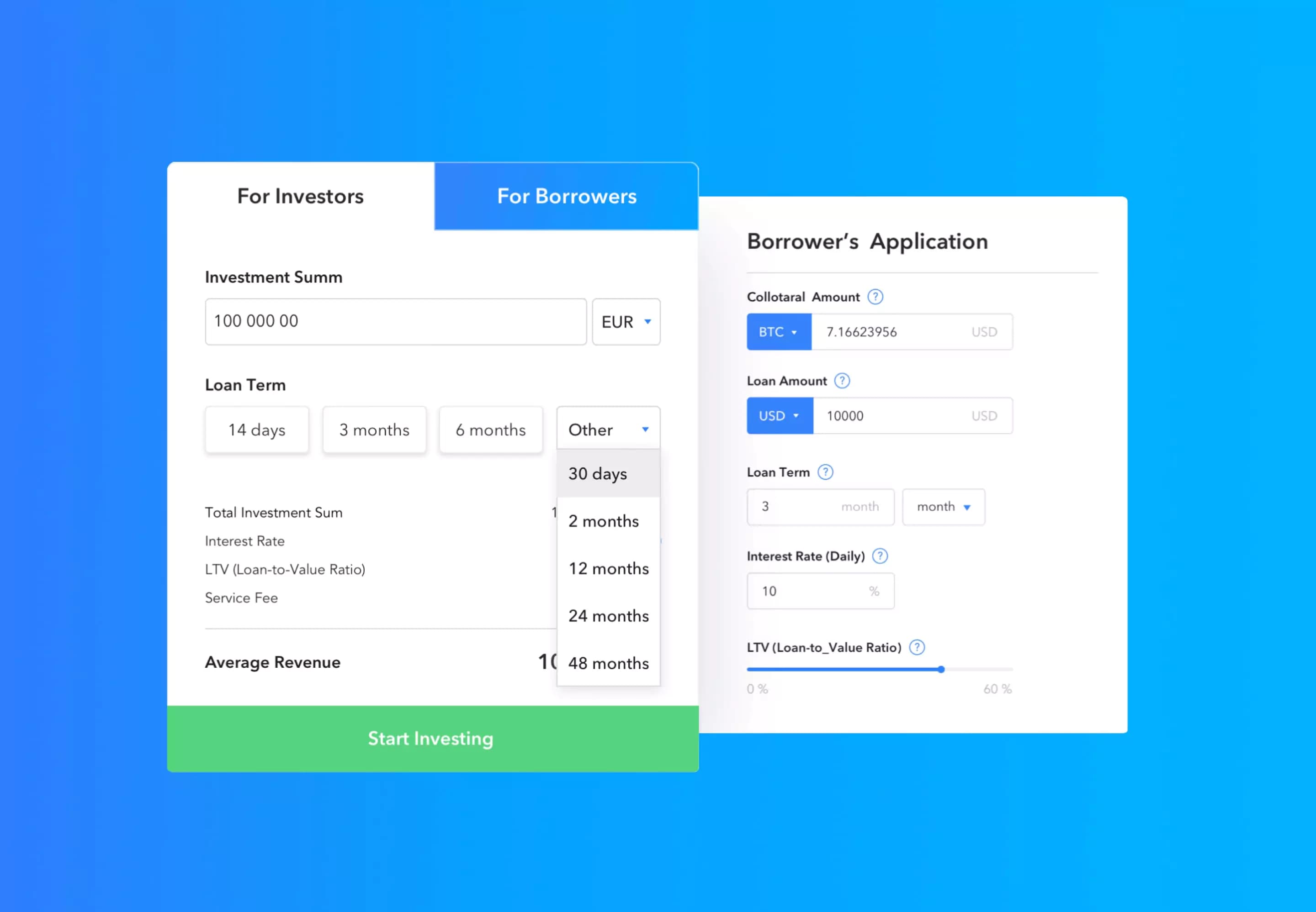 Coinloan Investors Borrowers