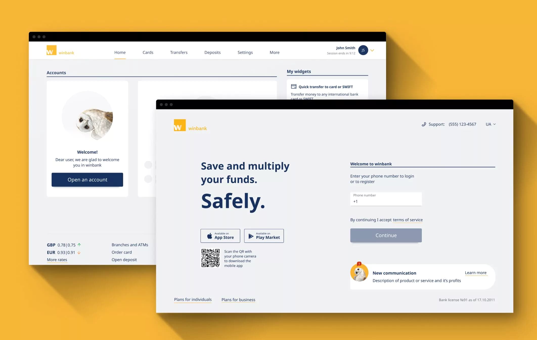 Welcome page