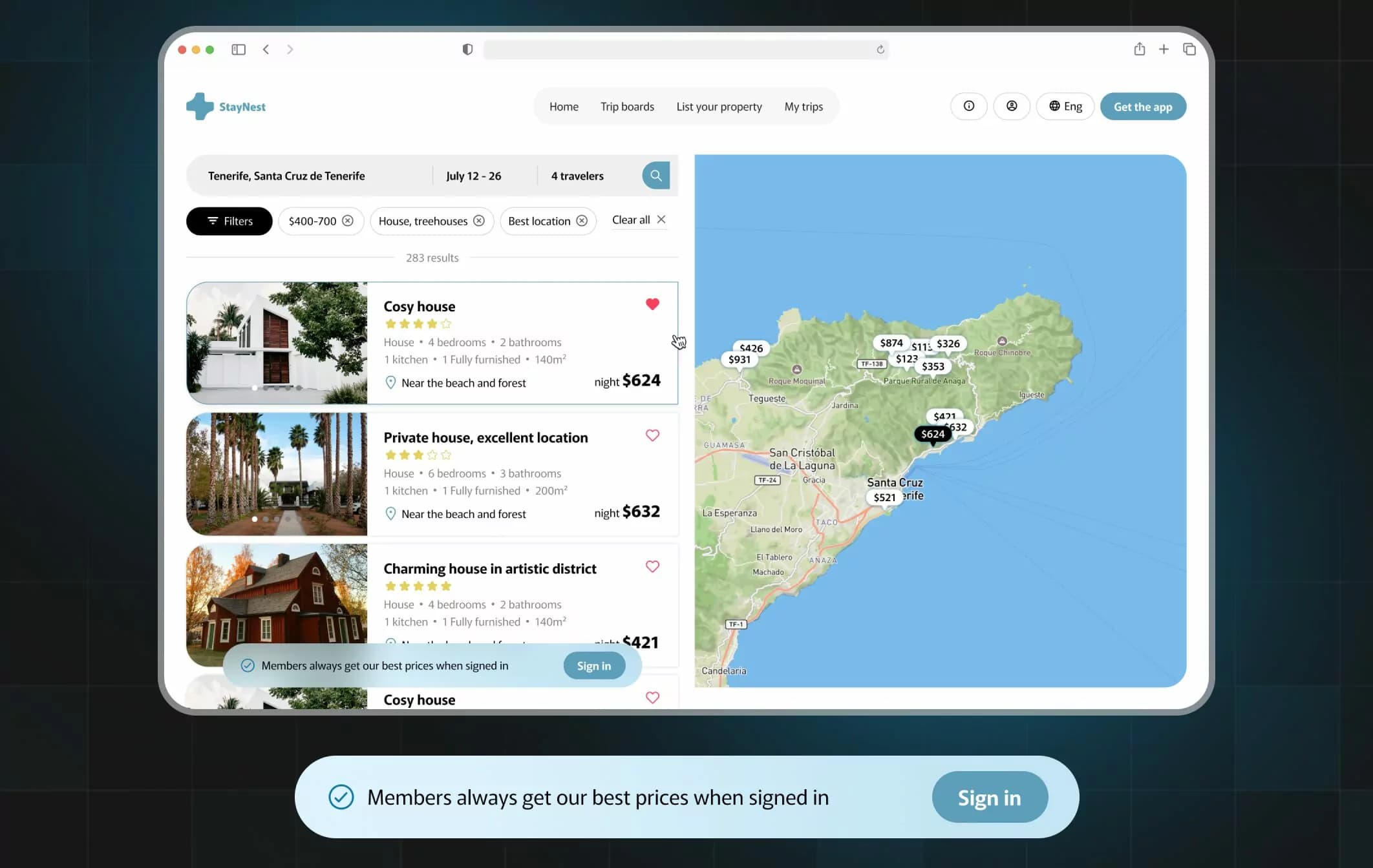 StayNest. Search