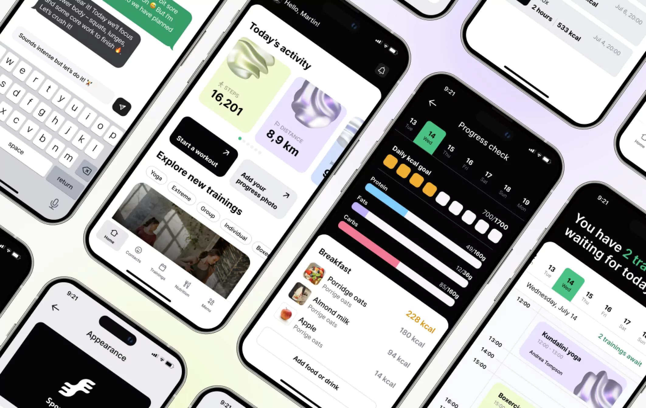 FitCoachPro. Interfaces