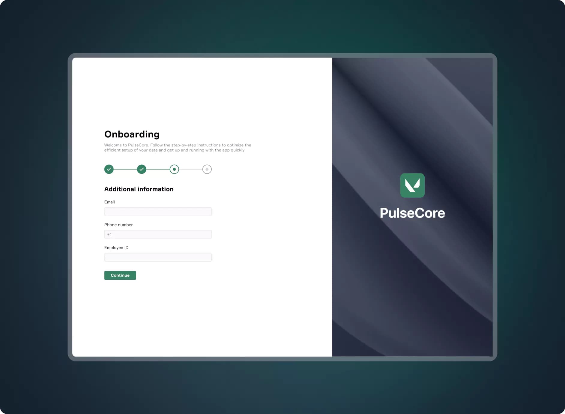 PulseCore. Onboarding