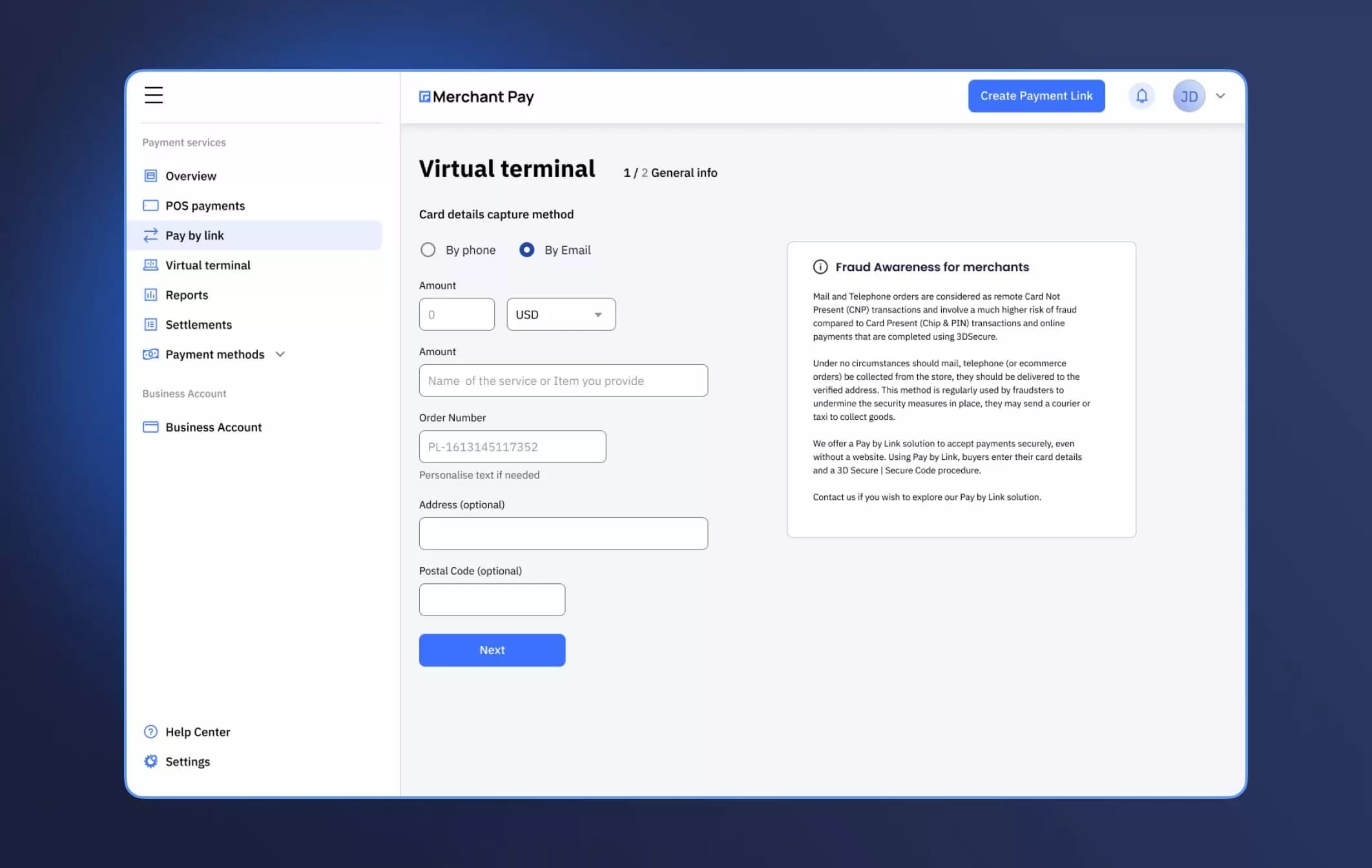 MerchantPay. Virtual Terminal