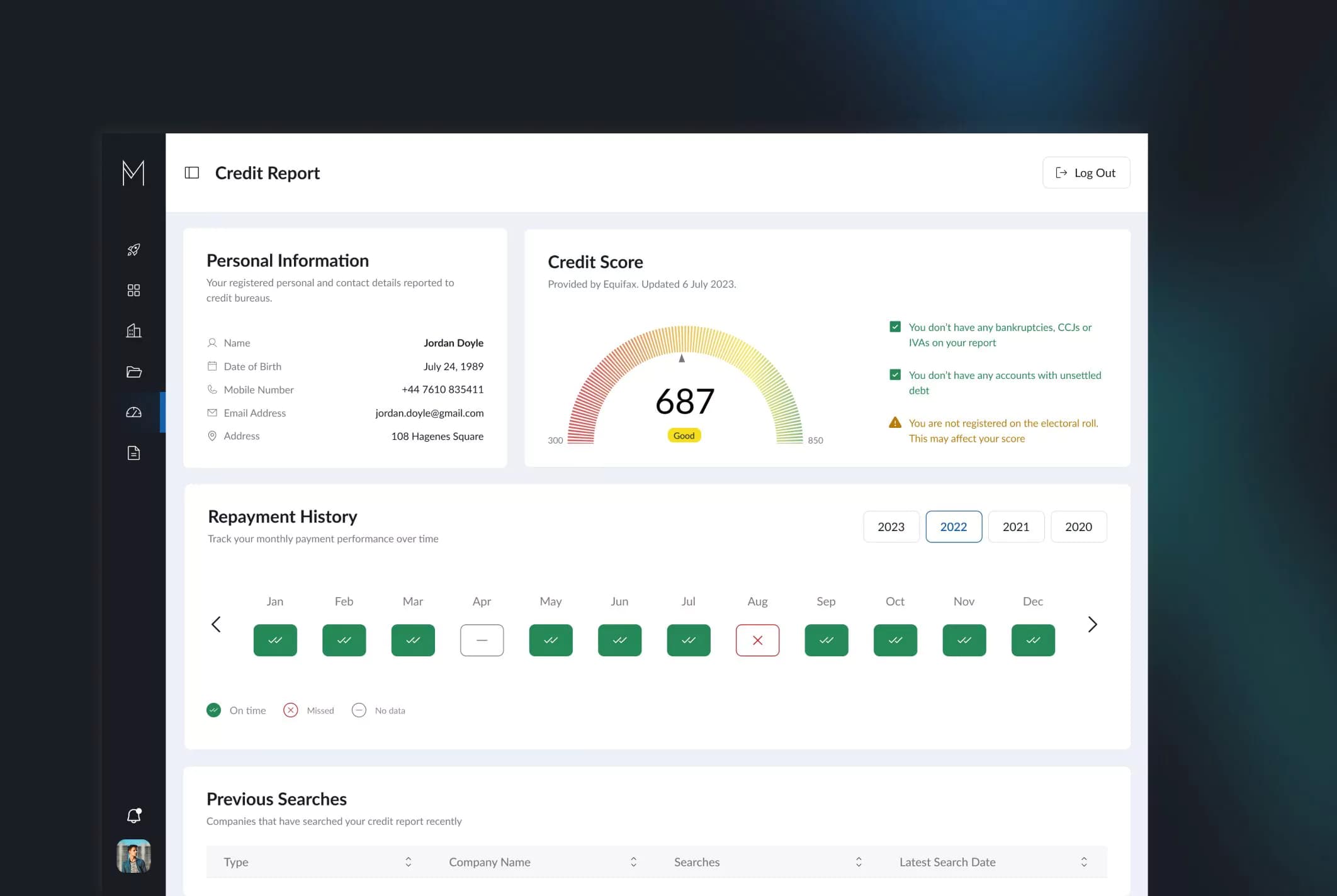 Mortexa. Credit Report Access