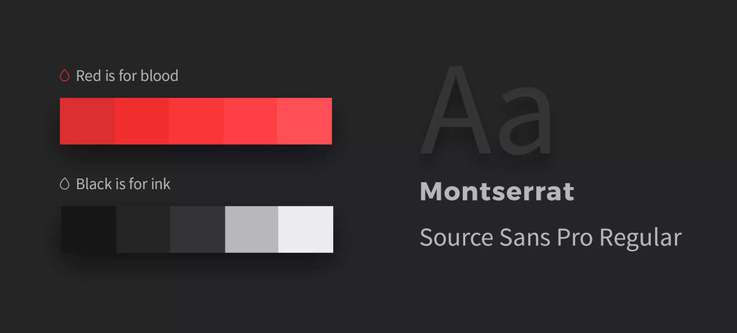InkHunter. Colors and fonts