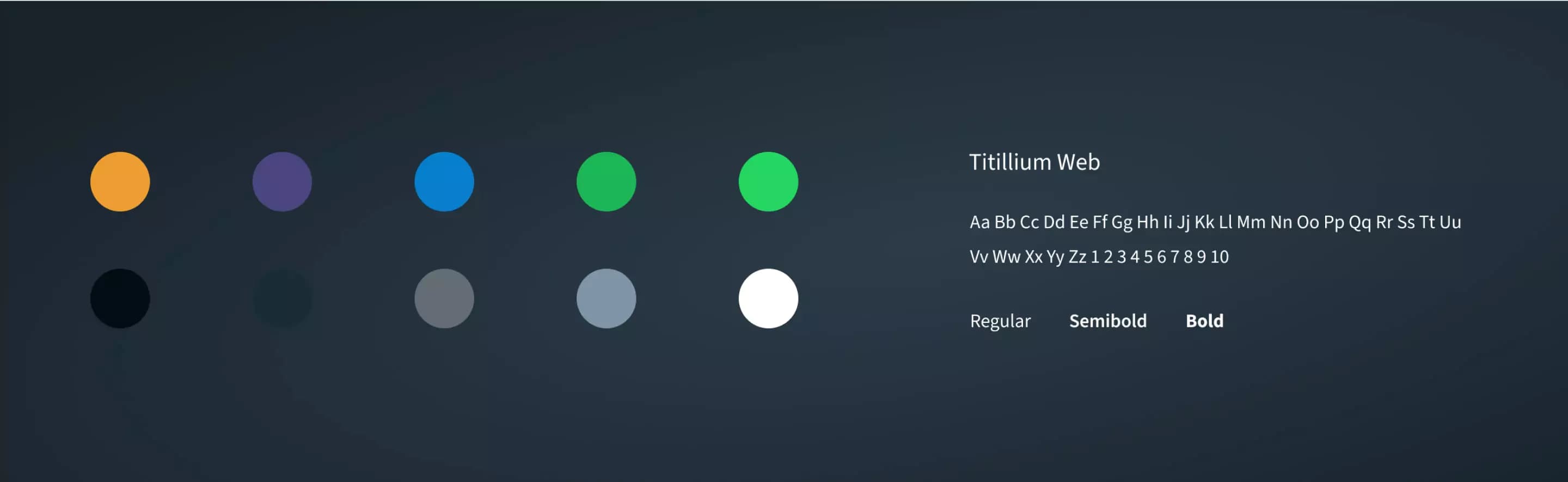 Trading Platform. Colors, typography