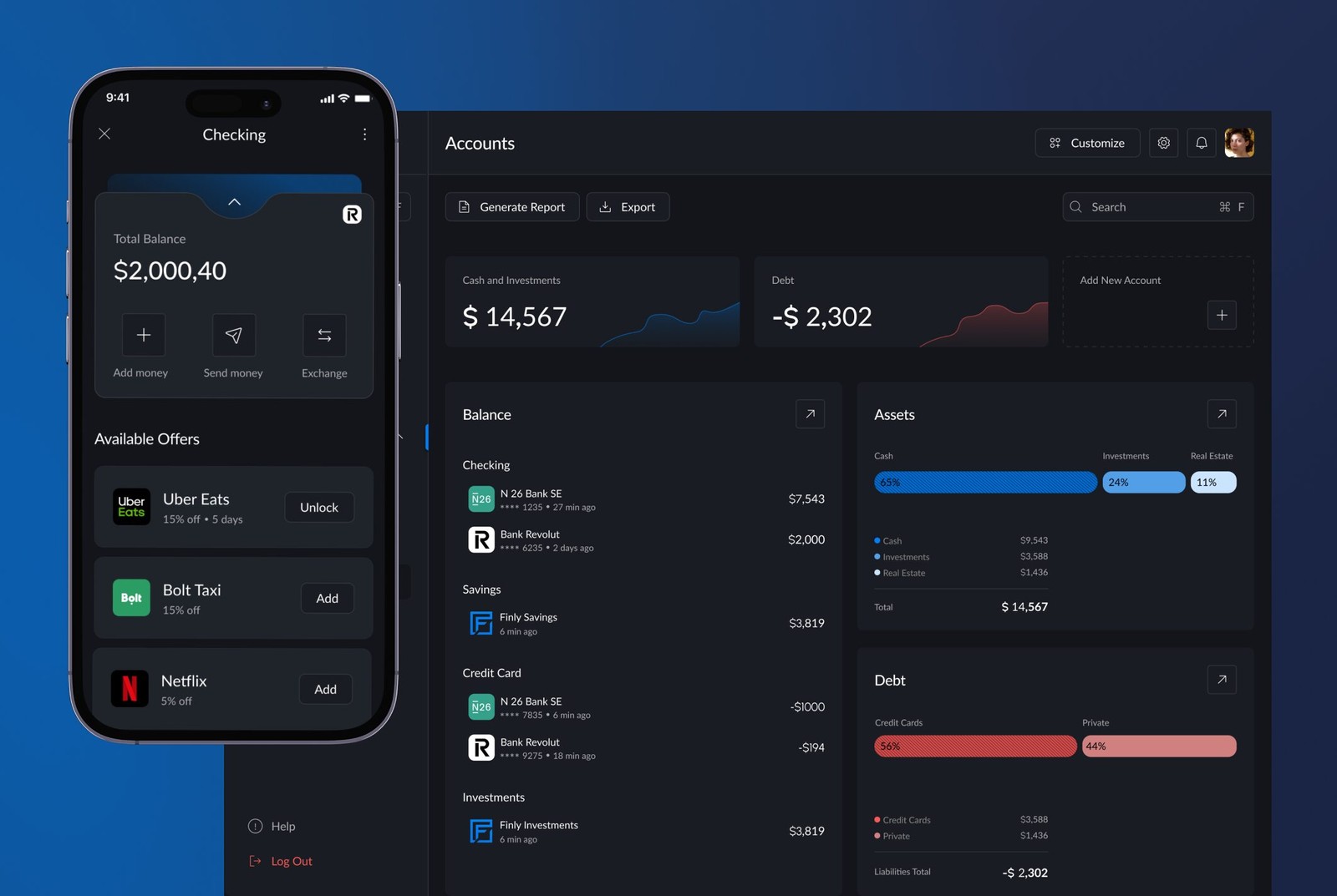 Finly_app_bank_account_card_aggregation