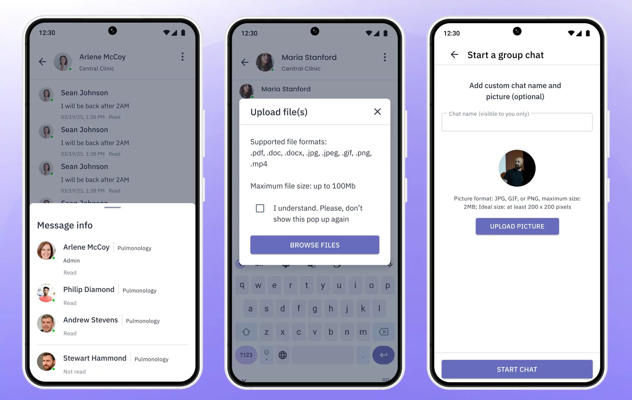 Healthcare Communication. Chat options