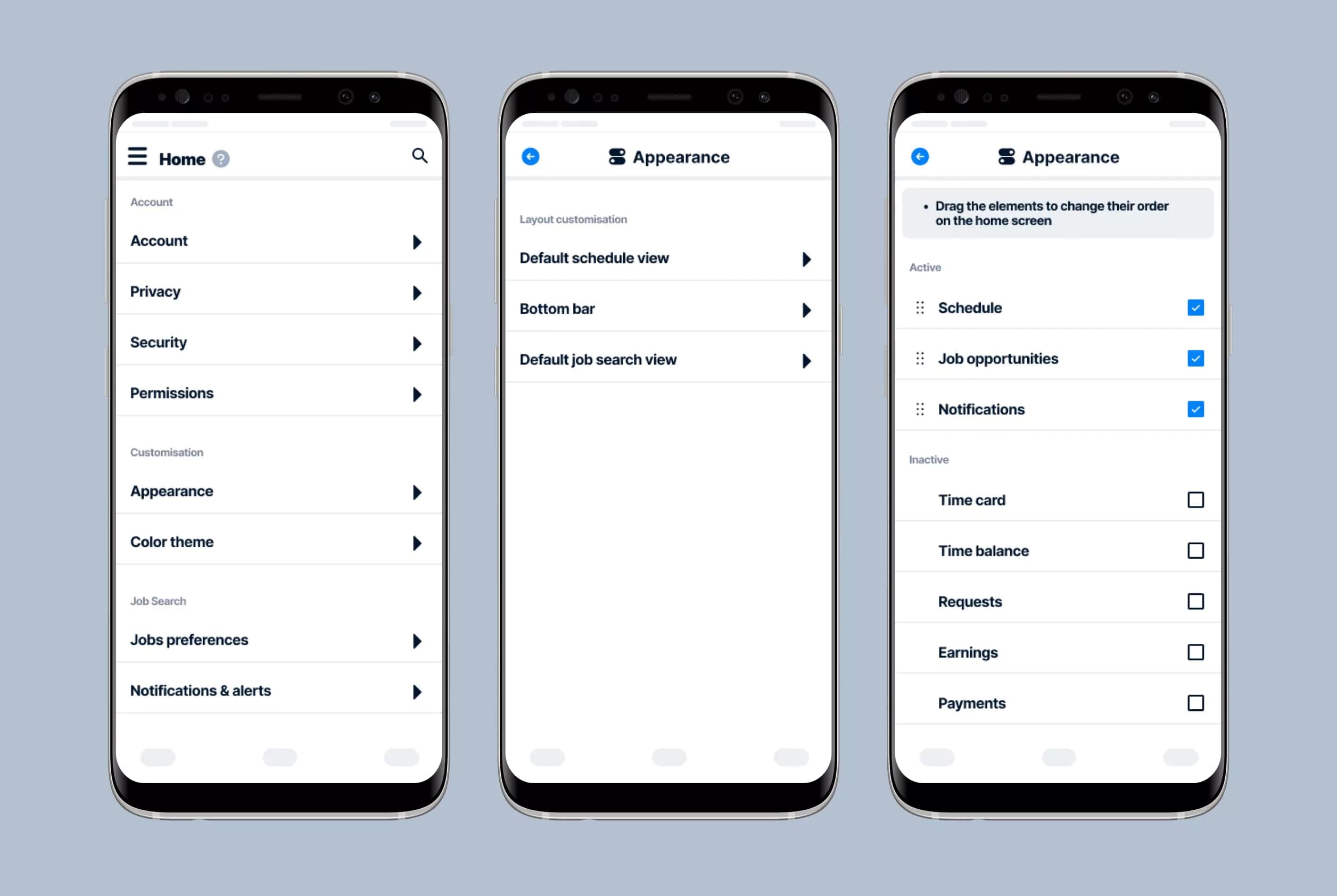 ExtraDuty. Customizable Navigation