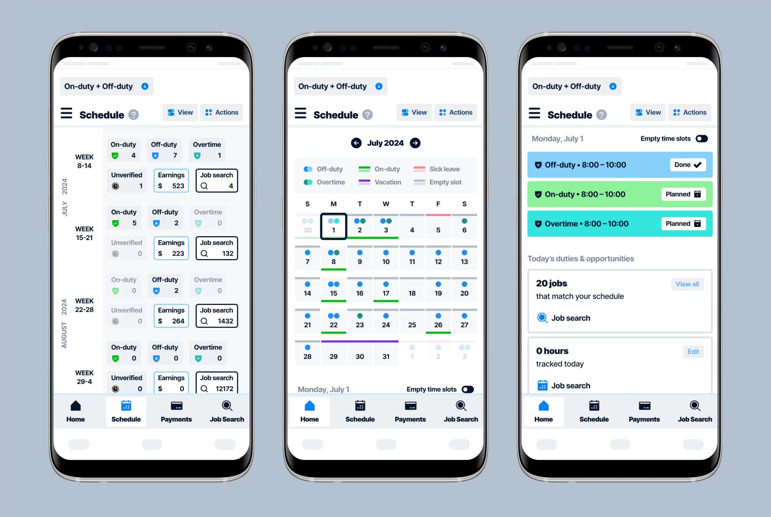 ExtraDuty. Scalable Calendar