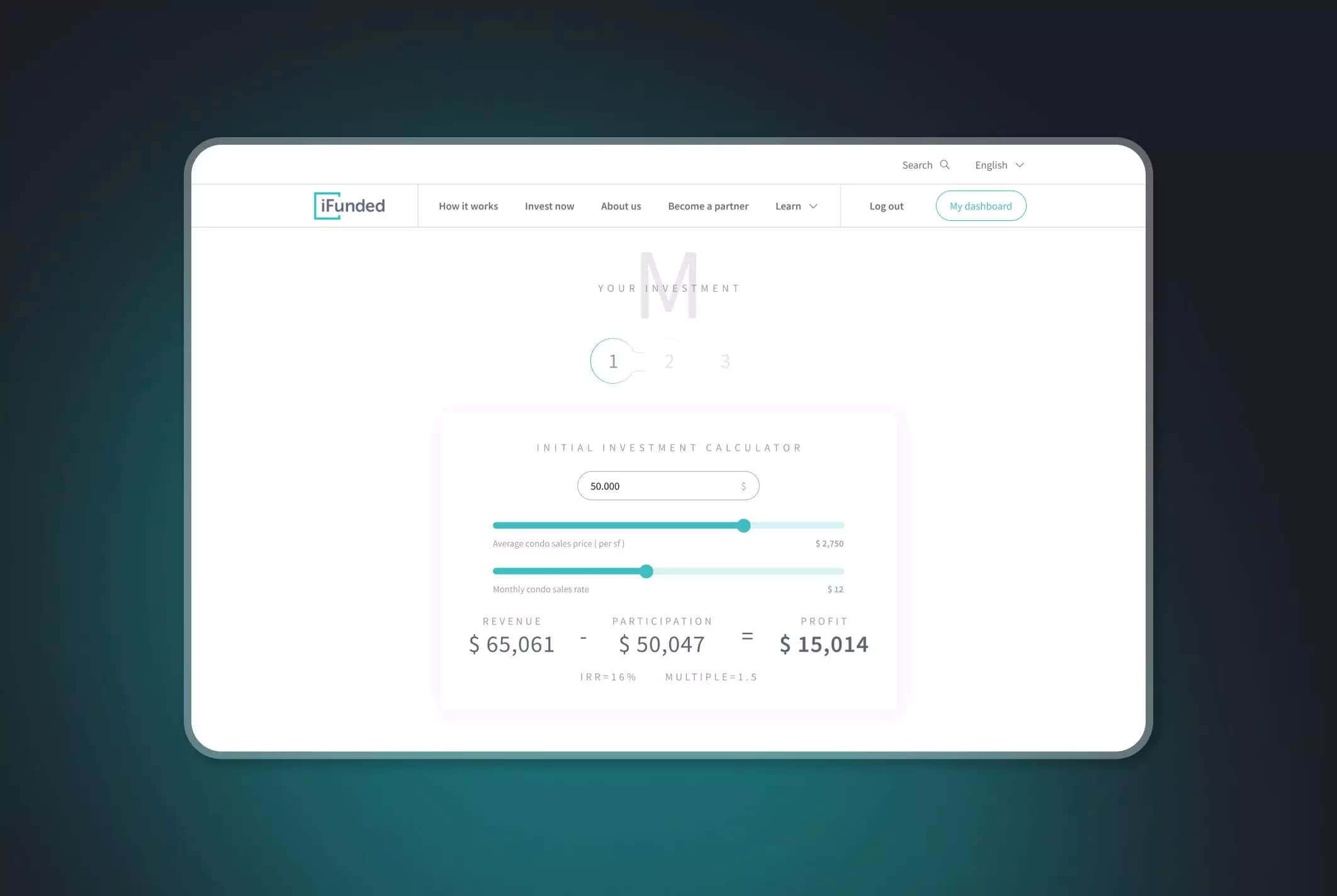 iFunded. Investment calculator