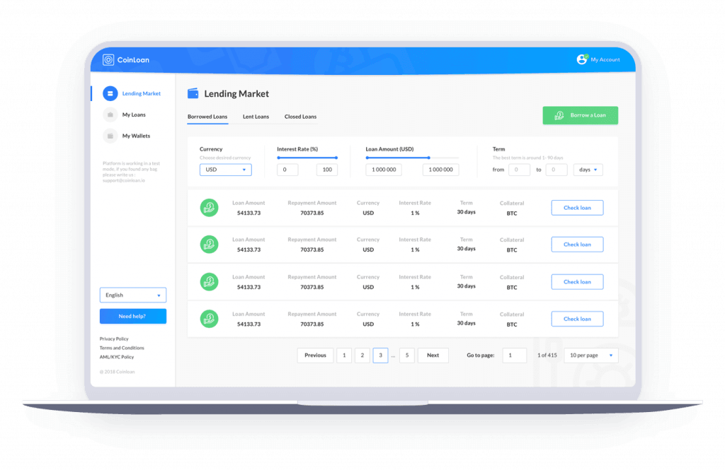 CoinLoan-lending