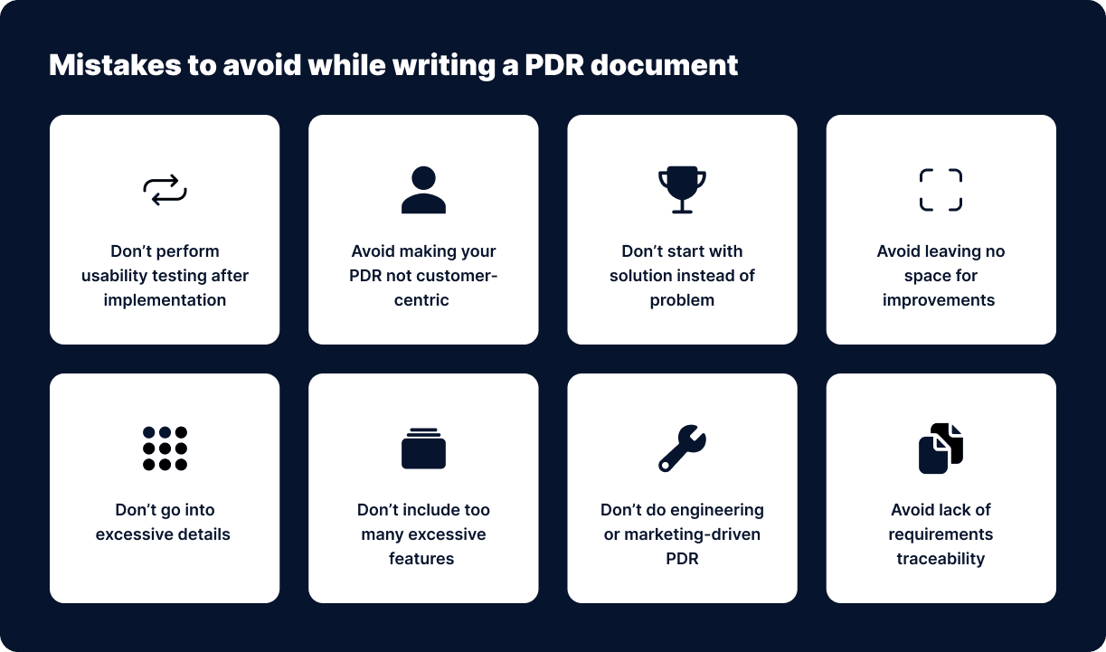 Mistakes to avoid while writing a PDR document-min