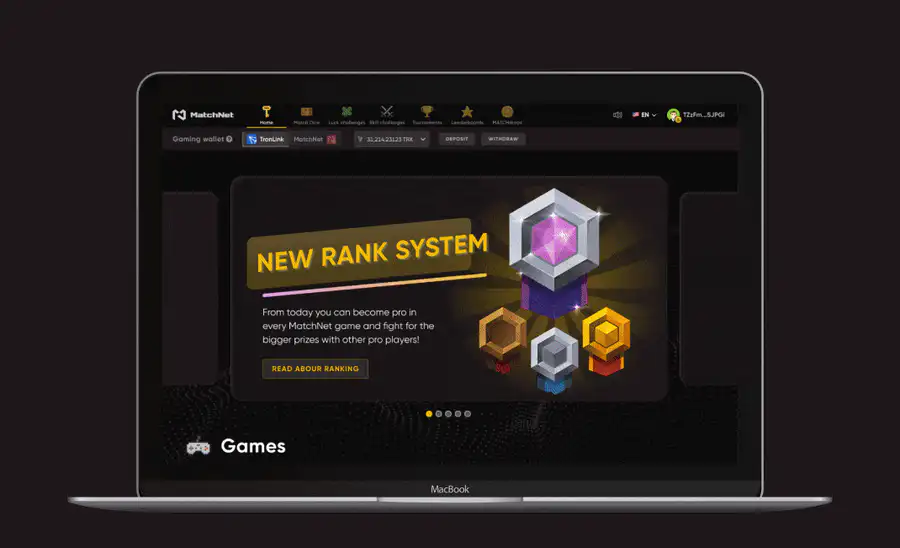 MatchNet. Landing page