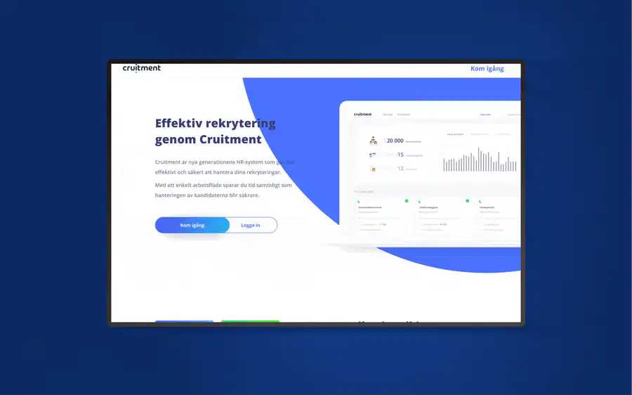 Cruitment. Landing page