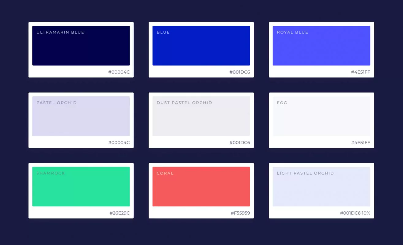 CoinHaven. Color scheme
