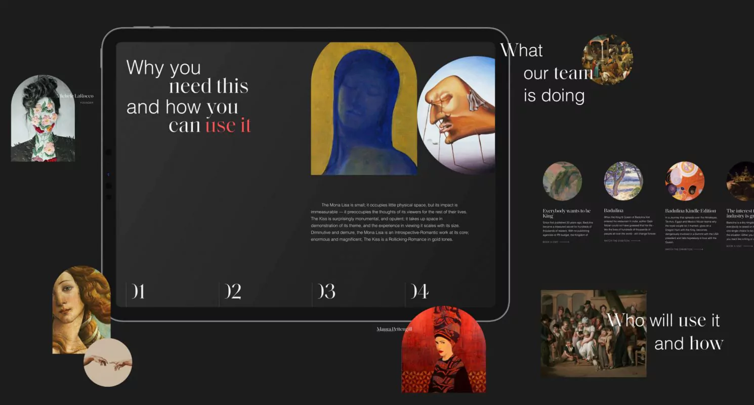 Art NFT Marketplace: Visual appearance